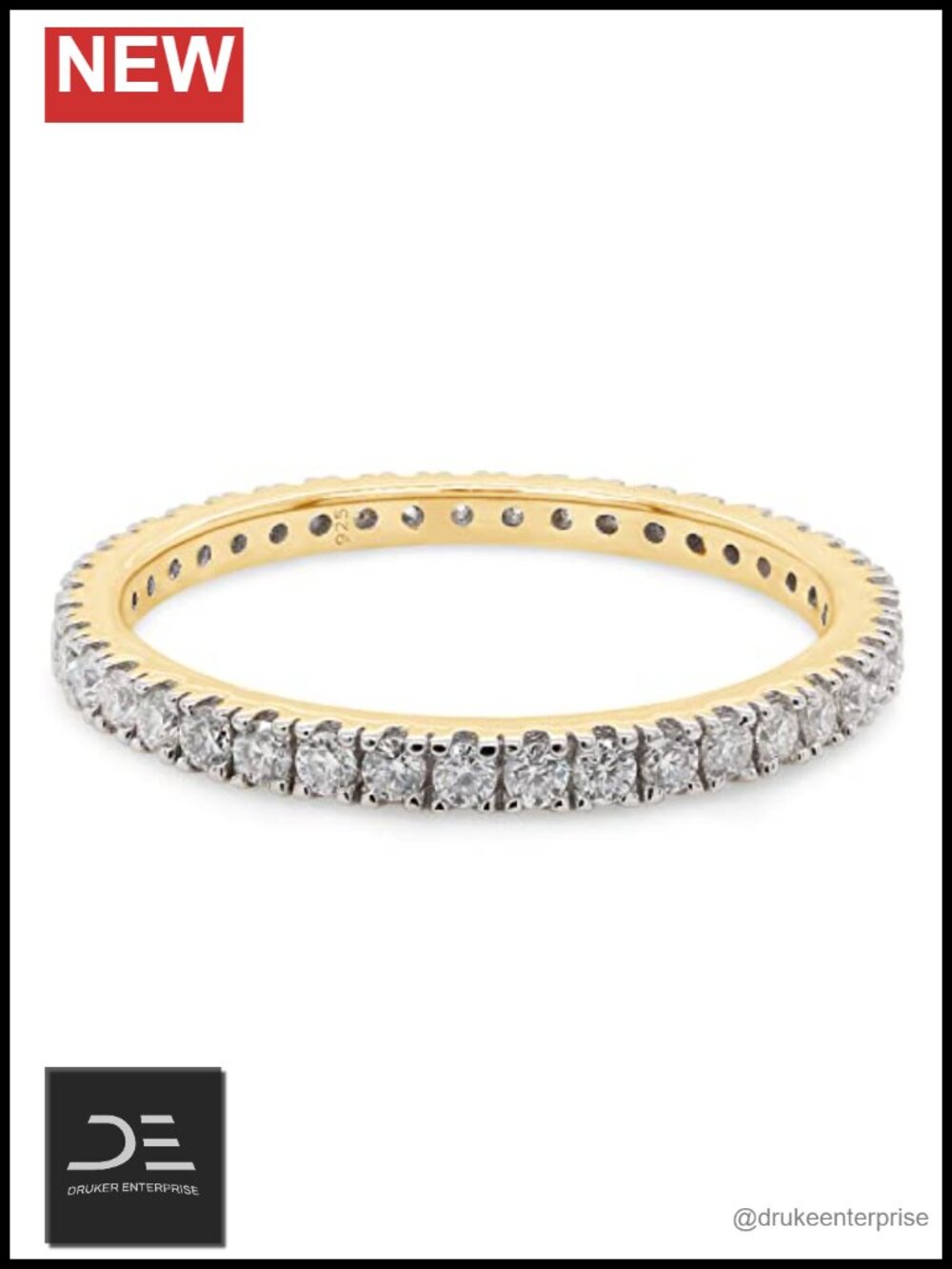 Lab Created Moissanite 1/2 cttw Full Eternity Stackable Wedding Band Ring 14k